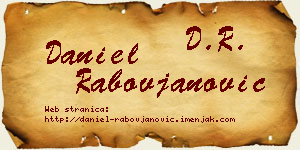 Daniel Rabovjanović vizit kartica